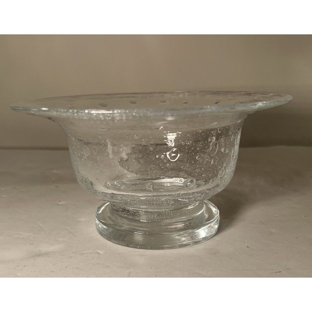 Vintage Southern Living Bella Luna Captured Bubble Glass Rimmed Bowl